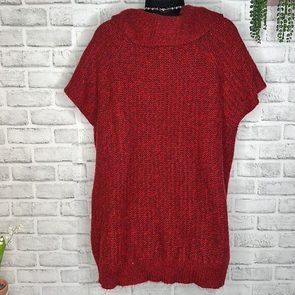 Worthington Cable Knit Sweater, Cowl Neck Short Sleeve Size 3X - Picture 5 of 7